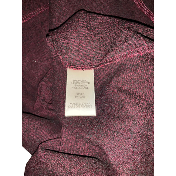 Max Studio Maxi Black Wine Dress Trumpet Sleeves Sz. XL NWT 8910J66 - Picture 9 of 9